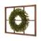 Glitzhome&#xAE; 22&#x27;&#x27; Wooden Window Frame with Boxwood Wreath